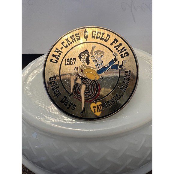 Vintage 1987 Can-Cans & Gold Pans Lapel Pin 2 avail! - Picture 1 of 2
